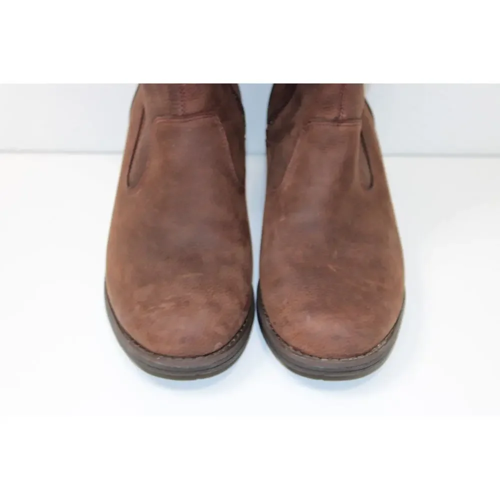 Merrell Brunette Boots Women's Size 6.5 Brown Faux Wool Fur Zip Winter Chunky